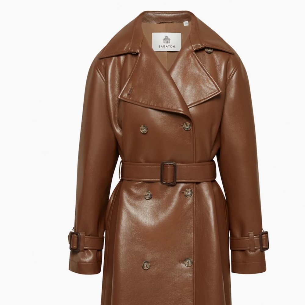 Aritzia Didion Trench in Cognac